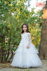 Traditional White Dress for Flower Girl
