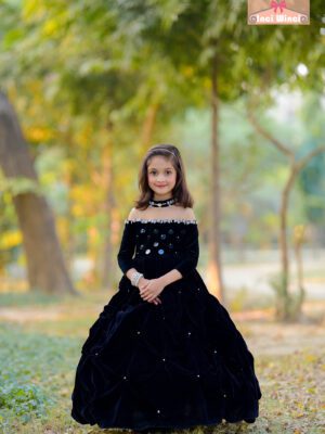 Black velvet, off the shoulder ball gown, long formal dress with sleeves, gothic dark black fairy costume, for birthday, prom, wedding etc