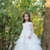 Swan Lake White Fairy Tulle Dress, Barbie Costume, Feather Ball Gown, Long White Tulle Princess Dress, for birthday, prom, wedding etc.