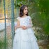 Swan Lake White Fairy Tulle Dress, Barbie Costume, Feather Ball Gown, Long White Tulle Princess Dress, for birthday, prom, wedding etc.