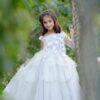 Swan Lake White Fairy Tulle Dress, Barbie Costume, Feather Ball Gown, Long White Tulle Princess Dress, for birthday, prom, wedding etc.