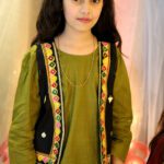 Baby girl Pakistani Summer Cotton Three Piece Mehendi Green and Maroon Dress with Black Koti Beautiful New Design Casual Eid Special Latest New Style Fancy Dress Birthday Party Punjabi Formal Dress